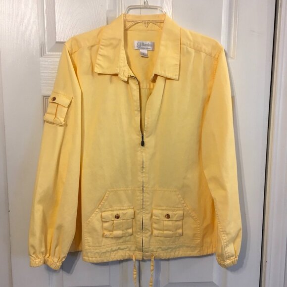 CJ Banks Jackets & Blazers - Cj Banks Yellow Zipper Front Jacket